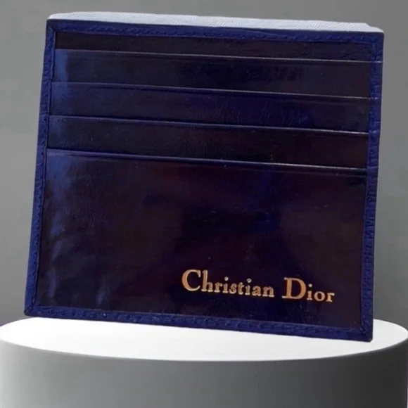 Dior Four Slot Card Holder Blue Calfskin - Picture 5 of 5